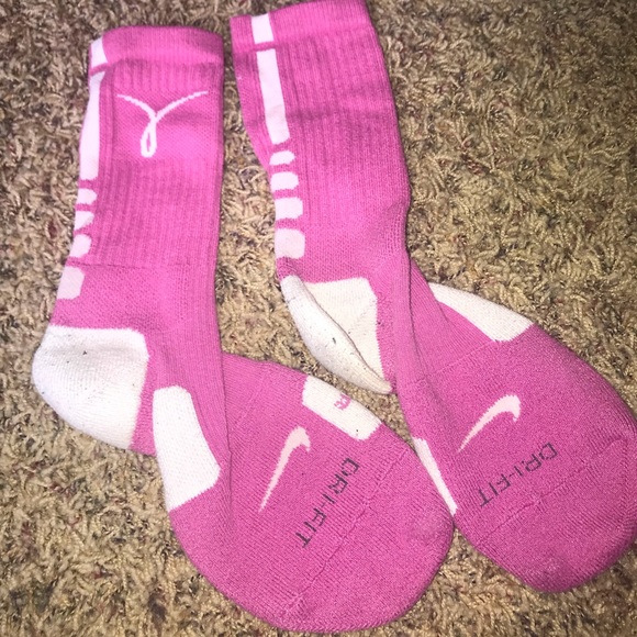 breast cancer basketball socks